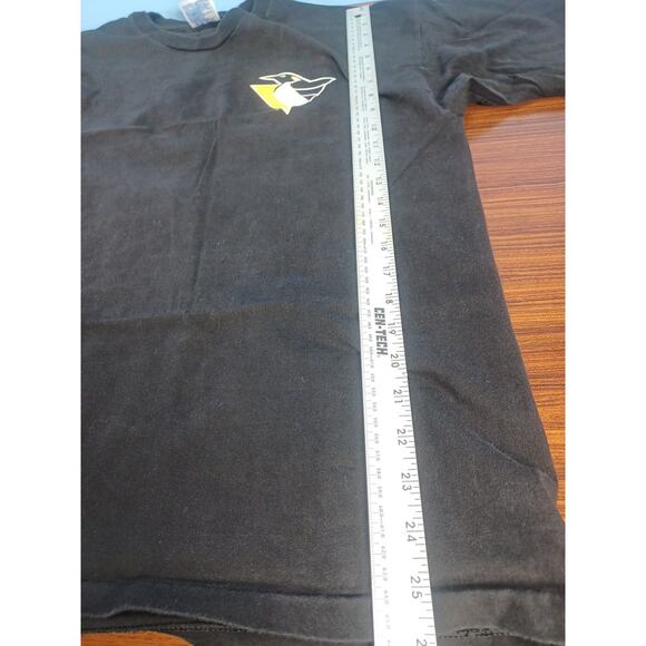 Vintage Pittsburgh Penguins NHL Single Stitch Rare Big Logo T-Shirt Black XL - Picture 6 of 11